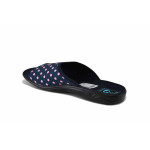 Сини домашни чехли, текстилна материя - равни обувки за пролетта и лятото N 100025533