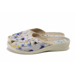 Бежови домашни чехли, текстилна материя - ежедневни обувки за пролетта и лятото N 100025534
