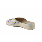 Бежови домашни чехли, текстилна материя - ежедневни обувки за пролетта и лятото N 100025534