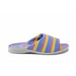 Жълти домашни чехли, текстилна материя - ежедневни обувки за пролетта и лятото N 100025537