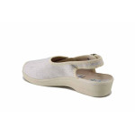 Бежови дамски сандали, текстилна материя - всекидневни обувки за пролетта и лятото N 100025540