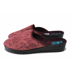 Винени домашни чехли, текстилна материя - равни обувки за есента и зимата N 100025927