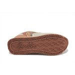 Бежови дамски маратонки, естествена кожа и текстилна материя - спортни обувки за пролетта и лятото N 100025241