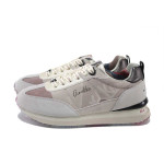 Бели дамски маратонки, естествена кожа и еко-кожа - спортни обувки за пролетта и лятото N 100025243