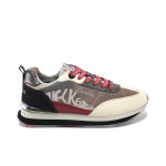 Розови дамски маратонки, естествена кожа и еко-кожа - спортни обувки за пролетта и лятото N 100025244