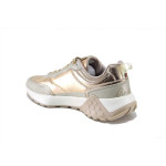 Жълти спортни дамски обувки, здрава еко-кожа - всекидневни обувки за пролетта и лятото N 100025248