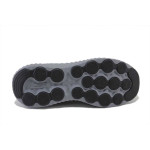 Сиви мъжки маратонки, текстилна материя - всекидневни обувки за пролетта и лятото N 100025270