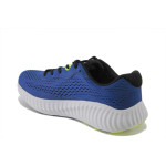Сини мъжки маратонки, текстилна материя - всекидневни обувки за пролетта и лятото N 100025271