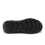 Черни мъжки маратонки, текстилна материя - всекидневни обувки за пролетта и лятото N 100025273