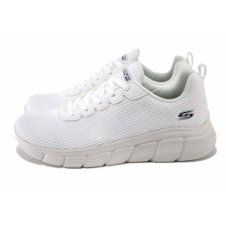 Бели дамски маратонки, текстилна материя - спортни обувки за пролетта и лятото N 100025318