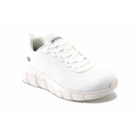 Бели дамски маратонки, текстилна материя - спортни обувки за пролетта и лятото N 100025318