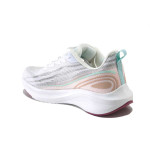 Бели дамски маратонки, текстилна материя - спортни обувки за пролетта и лятото N 100025388