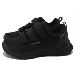 Черни тинейджърски маратонки, текстилна материя - спортни обувки за пролетта и лятото N 100025391