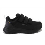 Черни тинейджърски маратонки, текстилна материя - спортни обувки за пролетта и лятото N 100025391