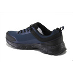 Тъмносини мъжки маратонки, текстилна материя - спортни обувки за пролетта и лятото N 100025395