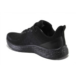 Черни мъжки маратонки, текстилна материя - всекидневни обувки за пролетта и лятото N 100025398