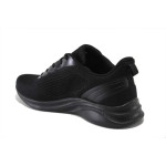 Черни мъжки маратонки, текстилна материя - спортни обувки за пролетта и лятото N 100025399