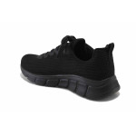 Черни спортни дамски обувки, текстилна материя - спортни обувки за пролетта и лятото N 100025527