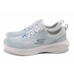 Сиви дамски маратонки, текстилна материя - спортни обувки за лятото N 100025553