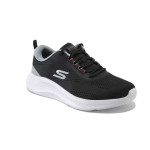 Черни мъжки маратонки, текстилна материя - всекидневни обувки за пролетта и лятото N 100025159