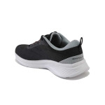 Черни мъжки маратонки, текстилна материя - всекидневни обувки за пролетта и лятото N 100025159