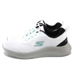 Бели мъжки маратонки, текстилна материя - всекидневни обувки за пролетта и лятото N 100025160