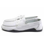 Бели мъжки обувки, естествена кожа - всекидневни обувки за пролетта и лятото N 100025509