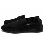 Черни мъжки обувки, естествена кожа - ежедневни обувки за пролетта и лятото N 100025510