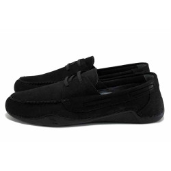 Черни мъжки обувки, естествена кожа - ежедневни обувки за пролетта и лятото N 100025510