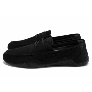 Черни мъжки обувки, естествена кожа - ежедневни обувки за пролетта и лятото N 100025510