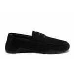 Черни мъжки обувки, естествена кожа - ежедневни обувки за пролетта и лятото N 100025510