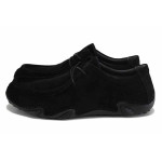 Черни дамски мокасини, естествена кожа - ежедневни обувки за пролетта и лятото N 100025512