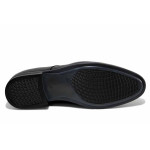 Черни мъжки обувки, естествена кожа - официални обувки за пролетта и лятото N 100025550