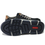 Сини мъжки обувки, естествена кожа - всекидневни обувки за пролетта и лятото N 100025144