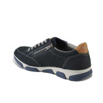 Сини мъжки обувки, естествена кожа - всекидневни обувки за пролетта и лятото N 100025144