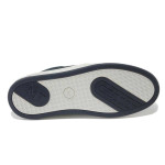 Тъмносини мъжки спортни обувки, естествен набук - спортни кецове за пролетта и лятото N 100025145