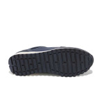 Сини дамски маратонки, естествена кожа - всекидневни обувки за пролетта и лятото N 100025157