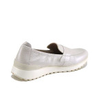 Бежови дамски обувки с равна подметка, естествена кожа - всекидневни обувки за пролетта и лятото N 100025163