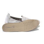 Бежови дамски обувки с равна подметка, естествена кожа - всекидневни обувки за пролетта и лятото N 100025163