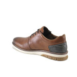 Кафяви мъжки обувки, естествена кожа - всекидневни обувки за пролетта и лятото N 100025275