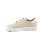 Бежови дамски маратонки, текстилна материя - спортни кецове за пролетта и лятото N 100025294