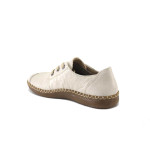 Бежови дамски обувки с равна подметка, естествена кожа - всекидневни обувки за пролетта и лятото N 100025296