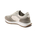 Бежови мъжки маратонки, еко-кожа и текстилна материя - спортни обувки за пролетта и лятото N 100025308