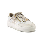 Бели спортни дамски обувки, естествена кожа и еко-кожа - всекидневни обувки за пролетта и лятото N 100025310