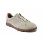 Бежови мъжки обувки, естествена кожа - всекидневни обувки за пролетта и лятото N 100025316