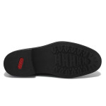 Черни мъжки обувки, естествена кожа перфорирана - официални обувки за пролетта и лятото N 100025337