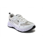 Бели дамски маратонки, еко-кожа и текстилна материя - спортни обувки за пролетта и лятото N 100025336