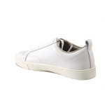 Бели мъжки маратонки, естествена кожа - всекидневни обувки за пролетта и лятото N 100025364