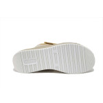 Бели дамски чехли, естествена кожа и еко-кожа - всекидневни обувки за лятото N 100025406