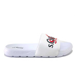 Бели джапанки, pvc материя и текстилна материя - ежедневни обувки за целогодишно ползване N 100025408